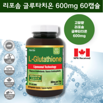 리포조말 글루타치온 600mg 60베지캡슐 리포소말 리포솜 glutathione, 1병/60캡슐, 1개, 60정