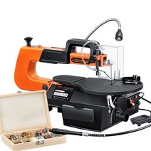 스크롤쏘 와이어 지그톱 스카시톱 실톱 스크롤쇼, [이코노미 업그레이드] 16인치 +톱날 10개