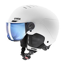 2223 우벡스 아동 바이저 헬멧 uvex rocket jr. visor white-black mat mirror blue(S2)
