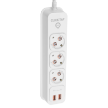 태주산업 부엉이클릭탭 USB형 로즈골드 3구, 1.5m