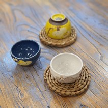 진달래 둥근형 국화차잔 복분자잔 다기잔 도자기잔 찻잔, 노랑