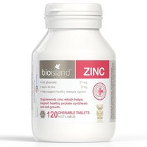 New ZeaLand직구 Bio Island 츄어블 Zinc 아연 하이 그레이드 120tablet 1팩, 수량, 상세참조