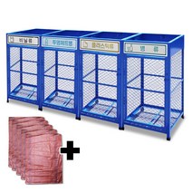 대용량 실외용 철재분리수거함 대형 아파트 야외 학교 빌라 외부 철제 재활용 쓰레기 수거대, 재활용류 1칸, 1개