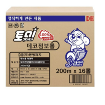 동방제지 토미 천연펄프 3겹 점보롤 엠보싱 200m, 16롤, 1박스
