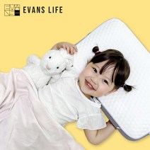에반스라이프 목이 편한 소형 낮은 어린이베개 30X50, 선택안함, 화이트