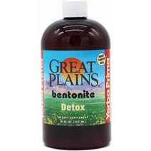 클렌주스 디톡스 몸속독소 제거 배출 Yerba Prima Bentonite 파인트 16온스 액체 점토 식품 등급, 16 Fl Oz(1팩)