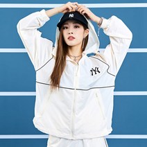 [국내 매장판] MLB 공용 베이직 썸머 파이핑 바람막이3AWJB0521-50CRS 300422