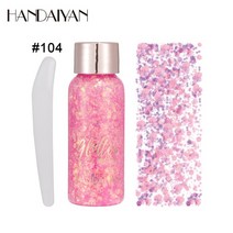 Handaiyan-눈 반짝이 네일 헤어 바디 페이스 스티커 젤 아트 루스 스팽글 크림 다이아몬드 보석 라인석 메, 한개옵션1, 04 104