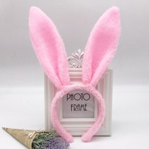 파티소품 브라덜샤워 귀여운 부활절 성인 작은 토끼 귀 머리띠 소품 플러시 드레스 의상 파티 장식, [07] 07