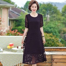 40대 50대 원피스 미시옷 여름 반팔 중년 결혼식 루즈핏 엄마 스커트 패션