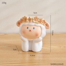 꽃화분 화분 다육이화분북유럽 스타일 화분 귀여운 소녀 장식 다육 식물 선인장 홈 데코 선물, 10 Lamb
