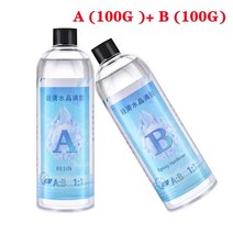 휴비나인 에폭시레진 크리스탈레진 수지 에폭시 고 접착 밀봉 11 AB 투명 경화제 크리스탈 접착제 DIY 쥬얼리 제작 액세서리 110g 520g 940g, 200G