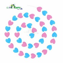 하트 모양의 종이 Garlands 4M 멧새 홈 웨딩 파티 배너 갈 랜드 샤워 룸 도어 장식, [24] E
