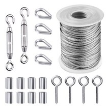 19 PCS 정원 와이어/그림 와이어/와이어 격자 키트 PVC 코팅 헤비 듀티 로프, 한개옵션0