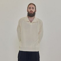 카고브로스 CB SEMI OVERFIT COLLAR KNIT IVORY