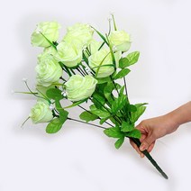 조아트 3+2행사 인테리어조화 꽃 성묘꽃 산소꽃 납골당꽃 40종 모음, 15_샬롯장미-크림