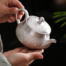 가정용 수작업 은주전자 실버 티세트 경덕진 에나멜실버 티세트 999순은 사무용 티팟, F