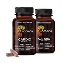 코코아 비아 유산소 건강 60일 500mg 플라바놀 심 일산화질소 에너지 다크 초콜릿 120캡슐, 2