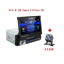 안드로이드올인원 Podofo 차량용 멀티미디어 비디오 플레이어 MP5 7 인치 터치 스크린 USB SD AUX FM 라디오 범용 1 DIN 오디오 스테레오 미러 링크, 9601 No GPS 4 LED