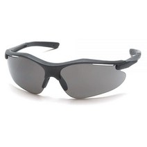 Pyramex Fortress 안전 보안경 검정테가 있는 김 서림 방지 투명 렌즈, Silver Frame/Gray Lens, Silver Frame/Gray Lens