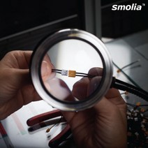 [3R] 스몰리아 XC+스탠드 거치대 SET USB 충전식 LED 돋보기 확대경, 골드