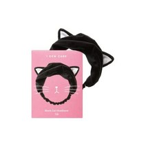 듀 페이스워시 헤드밴드 - 블랙캣 스파 소프트 메이크업 귀여움 샤워 Teen Girls Stuff 1개, 검은 고양이