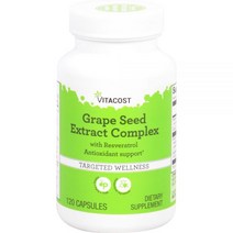 비타코스트 그레이프 시드 Grape Seed 레스베라트롤 120 캡슐, 1팩
