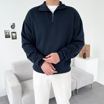 남자 기모 아노락 오버핏 반집업 맨투맨 (7COLOR)