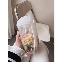 야채탈수기 샐러드 스피너 다이소야채탈수기 컵 휴대용 스푼 커버 요구르트, 단일옵션