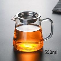 차탕기 무선포트 접이식전기포트 내열 투명 유리 차 주전자 페어 컵 차 하이 수제 쿵푸 차 컵 teaset gong, 06 550ml F