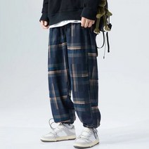 바지 하라주쿠 밴딩 오버핏 남자 빈티지 데님 스트릿 하카마