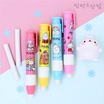 몰랑 샤프식 지우개 1개 리필포함 잘지워지는 초등학생 캐릭터 문구 단체선물 필리구