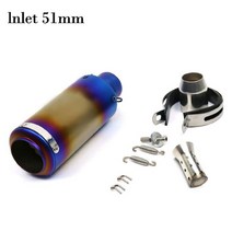 오토바이 촉매 소음기 51mm60mm 입구 파이프 탈출 배기 sc 머플러 db 킬러 유니버설 핏바이크 베스파 포함 gp-project, b, 1개