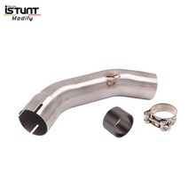 오토바이 머플러 튜닝 팁 호환 배기 미드 링크 파이프 연결 KTM DUKE 250 390 RC390 KTM250 KTM390 어드벤처 ADV 2020 2021 2022 2023 5, 1.Mid LInk Pipe