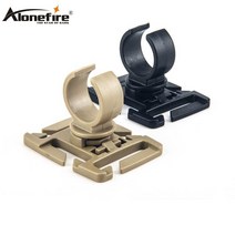 Alonefire led 손전등 회전 u 링 클립 웨빙 클램프 전술 배낭 부착 스트랩 교수형 캠프 야외 하이킹 등산