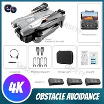 z908pro 입문용 촬영 드론 미니 가성비MISEFF-Z908 Pro 전문가용 접이식 드론 4K HD 듀얼 카메라 가속도계, 09 Gray 4K 3B