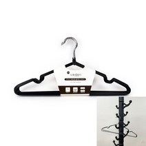 논슬립 PVC 코팅옷걸이 10P 블랙 드레스룸옷걸이 세탁소옷걸이 아동용옷걸이 미끄럼방지옷걸이 바지옷걸이 아동옷걸이 애견옷걸이 옷거리 디자인옷걸이