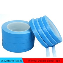 열 테이프 25M * 0.15mm 절연 방열 테이프 칩 PCB 용 양면 열 전도성 테이프 LED 스트립 방열판, 60mm
