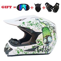 남녀공용 모토크로스 오토바이 헬멧 ATV MTB DH 레이싱 선물 3 개 보내기, 19 Q_01 S