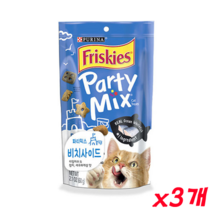 네슬레퓨리나 프리스키 파티믹스 비치사이드 (새우 게살 참치) 60g x 3개, 1팩