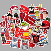 슈프림 노트북 캐리어 스티커 50p, 슈퍼스트릿