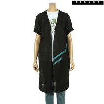 시슬리 숄 니트 롱 가디건 SAKCC2131 BK