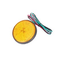12V 24V LED 사이드 마커 조명 경고 번호판 테일 라이트 바이크 오토바이 전기 자동차 트럭 RV 픽업 트럭용 1 피스, [04] Round Yellow