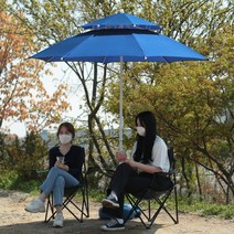 홀라캠핑 낚시 카페 대형 파라솔 세트 물통받침대, 어썸파라솔(대set) 블루