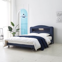 디온 패브릭 투매트침대 프레임만 SS, 네이비