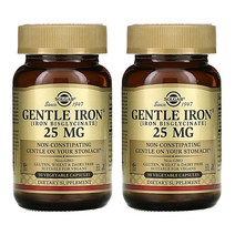 솔가 젠틀 아이언 철분 25mg 90베지캡슐 2팩, 1개, 90정, 90정