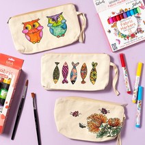 민화 필통 만들기재료 파우치 천필통 연필통 에코백, 부엉이
