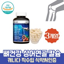 약 3개월분 프리미엄 상어연골 칼슘 스테아린산 마그네슘 뼈 치아건강 신경 근육 영양제 shark cartilage 뼈건강식품 갈비뼈에좋은음식 이빨영양제 칼슘제추천 잇몸 에좋은영양제
