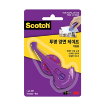 3M 스카치 투명 양면테이프 리필 017R, 4개