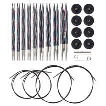 Knit Picks 스퀘어 우드 뜨개바늘 세트 포스퀘어, Majestic